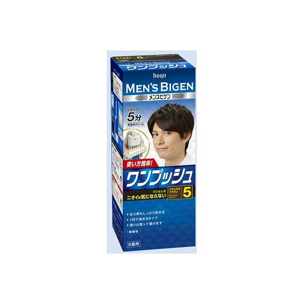 【20個セット】 メンズビゲン ワンプッシュ 5 ナチュラルブラウン ホーユー ヘアカラー