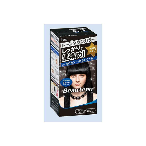 【4個セット】 Beauteen ビューティーン トーンダウンカラー スーパーブラック ヘ...