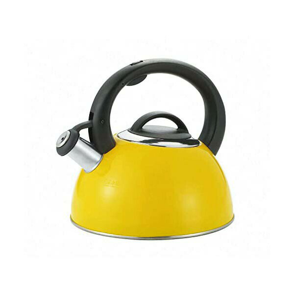 Ih/Gas Compatible - 【3個セット】 ベストコ やかん 笛吹き ケトル 2.5L ステンレス製 IH 対応 イエロー NQ-0021 アマレロ 黄色 ミラー仕上げ 薬缶 キッチン お茶 新生活 湯沸かしケトル 湯沸かし器 ポット 北欧 麦茶 ステンレス おしゃれ 湯沸かし ガス 高品質