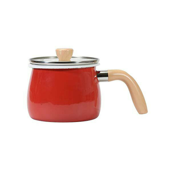 Sauce Pans - 【10個セット】 ベストコ 鍋 マルチポット 2.0L IH オール熱源対応 ホーロー ガラス蓋付 レッド NQ-0121 グロッシー 深型 ガラス蓋 ガラス蓋付き なべ お鍋 可愛い ポット 琺瑯鍋 蓋付き おしゃれ ガス フタ付き ほうろう ホーロー鍋 高品質