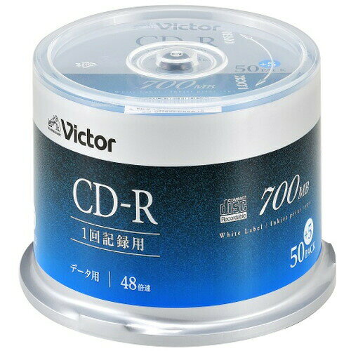 【5個セット】 Victor CD-R 700MB 倍速対応 SR80FP55SJ5 パック VERBATIM パソコン用 データ保存 記録メディア 光学…