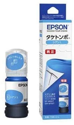 Refill Ink - 【2個セット】EPSON EW-M752T / EP-M552T用インクボトル シアンL カートリッジ インクカートリッジ 大容量 増量 純正 カラリオ 増量インクボトル セイコーエプソン タケトンボ インク トナー 対応機種 増量シアン ホームプリンター 送料無料