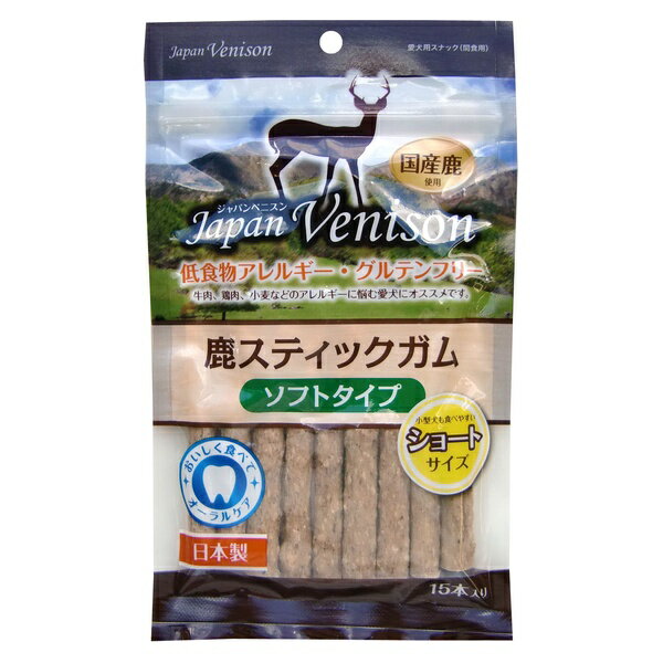 Chewing Gums - 【6個セット】 アスク Japan Venison 鹿スティックガムソフトタイプショート15本