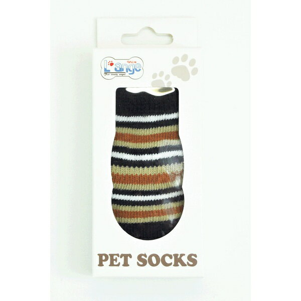 Socks - 【10個セット】 アライブ L'ange ペットソックス4足セット border brow XL