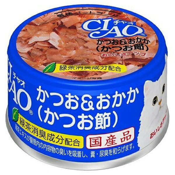 【6個セット】 CIAO ホワイティ かつお節 白身 85g×24缶 成猫用 キャットフード 缶詰 いなば チャオ 猫用 猫フード 猫えさ ウェット パウチ 主食 トッピング
