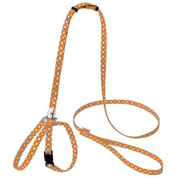 【6個セット】 ペティオ CAT HARNESS ドットハーネスリード オレンジ