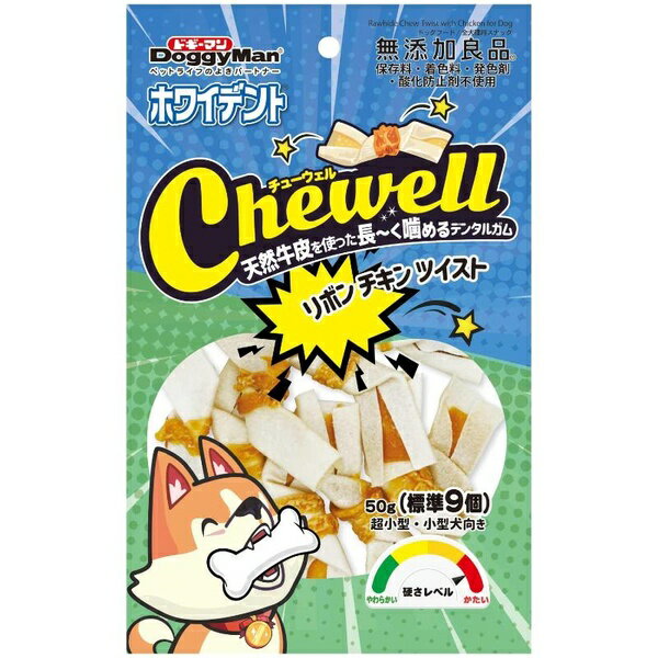 Shoe Shape - 【3個セット】 ドギーマンハヤシ ホワイデント Chewell リボンチキンツイスト 50g