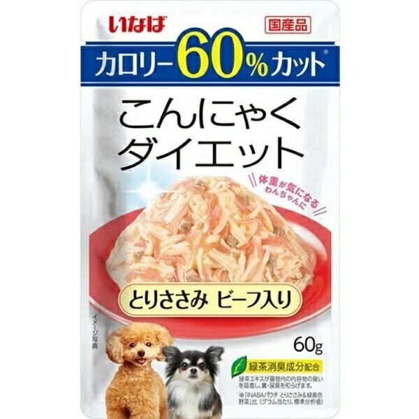 乐天商城 - 【3個セット】 いなば こんにゃくとりささみビーフ 60g