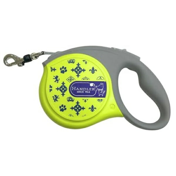 Rakuten - ハンドラー スーパーウォーカー 伸縮リード 中型犬用 大型犬用 M.Lサイズ (35kg未満) 全長5m 黄×紺 安心ロック付 反射素材