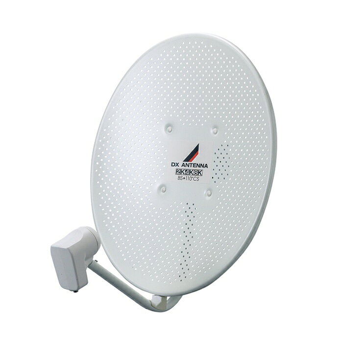 4K8K衛星放送(3224MHz)対応の、BS・110度CS放送を受信する家庭用45形パラボラアンテナです。BC453S(別アンテナ)から、ディッシュ面はパンチングメタルを採用することにより受風面積を下げ、さらに風圧による方向ズレしにくいマスト取付金具構造に変更することで破壊風速70m/sにも耐えることが可能となりました。一般家庭での使用に最適です。アンテナの設置や方向調整の方法を記載した、分かりやすいマニュアル付き。JEITA、SHマーク認証済み。BS・110度CS放送を受信する家庭用45形パラボラアンテナ本体(BC453GS)に、ベランダ用取付金具、同軸ケーブル、設置用スパナをセットにした便利なアンテナセットです。■アンテナ:BC453SG(耐風速仕様) ■ベランダ取付金具:MV24ZM (MHV-117の強化仕様) ■受信可能風速:50m/s ■復元可能風速:60m/s ■破壊風速:70m/s ■付属品:取説、簡単クイックマニュアル、同軸ケーブル15m(4C-FB相当) 1巻、固定バンド2本、板スパナ1本、ステップル5個、防水キャップ1個 ■JEITA、SHマーク登録品■外観図：BC453SGK(71422) ※DXアンテナのHP参照 ■規格表：BC453SGK(43170) ※DXアンテナのHP参照