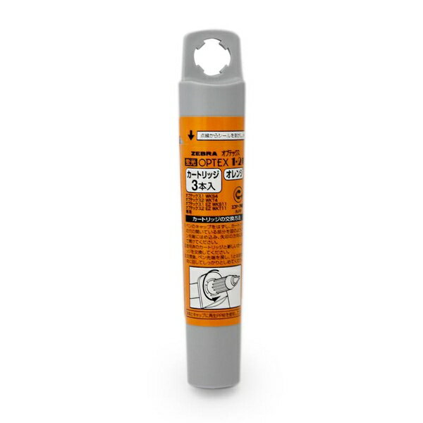 【10個セット】 ゼブラ OPTEX1.2用カートリッジ(3本)オレンシ RWK8-OR