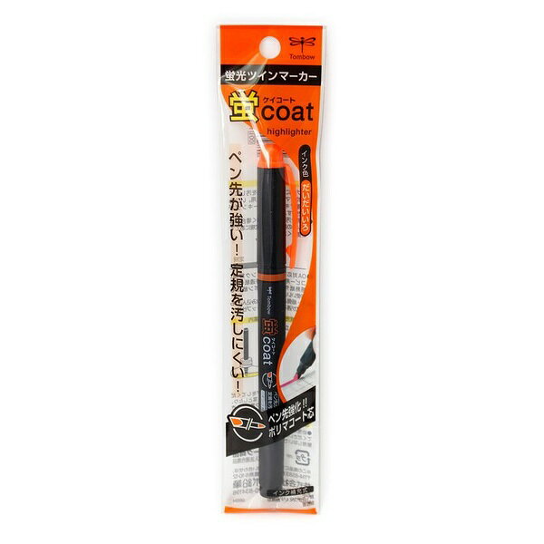 【10個セット】 トンボ鉛筆 蛍光マーカー蛍コート橙 GCA-114
