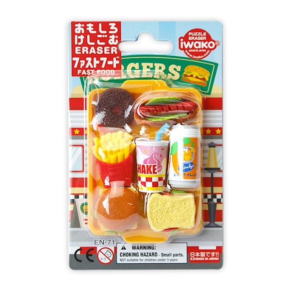 【6個セット】 イワコー 消ゴム バーガーショップ ER-BRI071