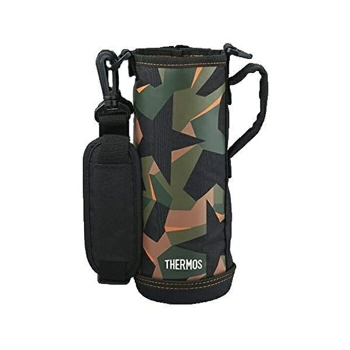 【2個セット】 THERMOS FJJ-1000WF ハンディポーチ グリーンカモフラージュ ショルダーストラップ付き 水筒ケース 専用カバー