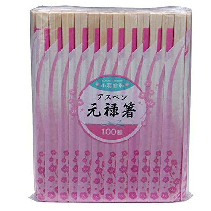 【3個セット】 大和物産 小花日和アスペン元禄箸 100膳