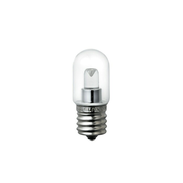 ●光源にはLEDを使用していますので、消費電力が少ない省エネタイプです。仕様■交流電源：100V 50/60Hz共用■口金：E17■サイズ：全長49X外径20(mm)■質量：11g■定格入力電流：0.01A■定格消費電力：1.2W■設計寿命：10000h■全光束：45lm■光色：昼白色相当