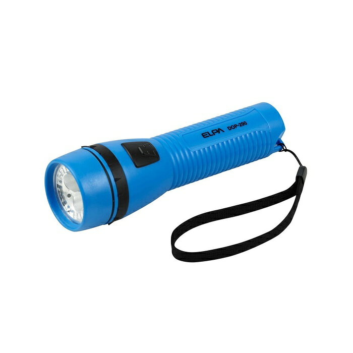 ●白色LED3灯搭載で周辺を明るく照射●雨の中でも使える防雨形(IPX3)仕様■使用電池：単二形アルカリ乾電池×2本(別売)■連続点灯時間：約40時間　※アルカリ乾電池使用時　※電池の性能、使用条件により連続点灯時間は短くなる場合があります。■光源：白色LED×3灯■明るさ：16lm(照度 約130lx ※距離1m・中心点照度・電池初期時)■外形寸法(約)：直径53×全長167(mm)(最大値)■質量：約78g(電池除く、ハンドストラップ含む)■防水仕様：IPX3(防雨形)■付属品：ハンドストラップ