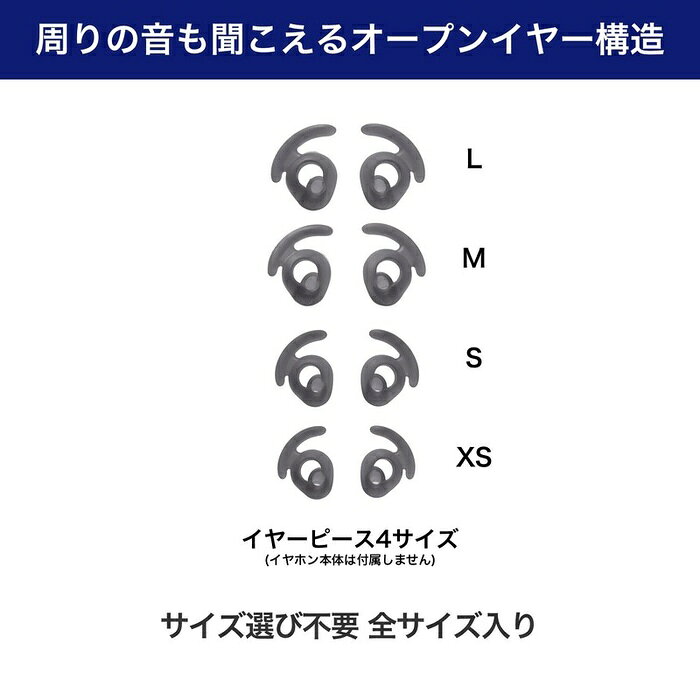 【5個セット】 エルパ(ELPA) まわりの音も聞こえるイヤーピース カナル型イヤホン...