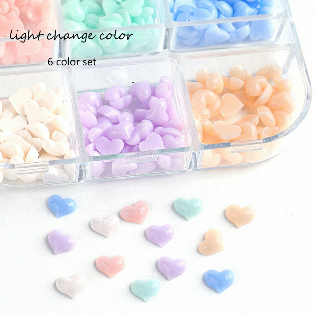 ラローナ [ LALONA ] ライトチェンジ6カラーハートパーツ ( 240P ) 最新ジェルネイルアート / 人気ネイ..