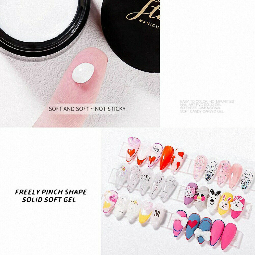 ラローナ 楽天市場店のネイル [ LALONA ] PVCソリッドジェル ( 15ml ) デコジェル / 3D / クレイジェル / 粘土 / パーツ作成｜アングル2