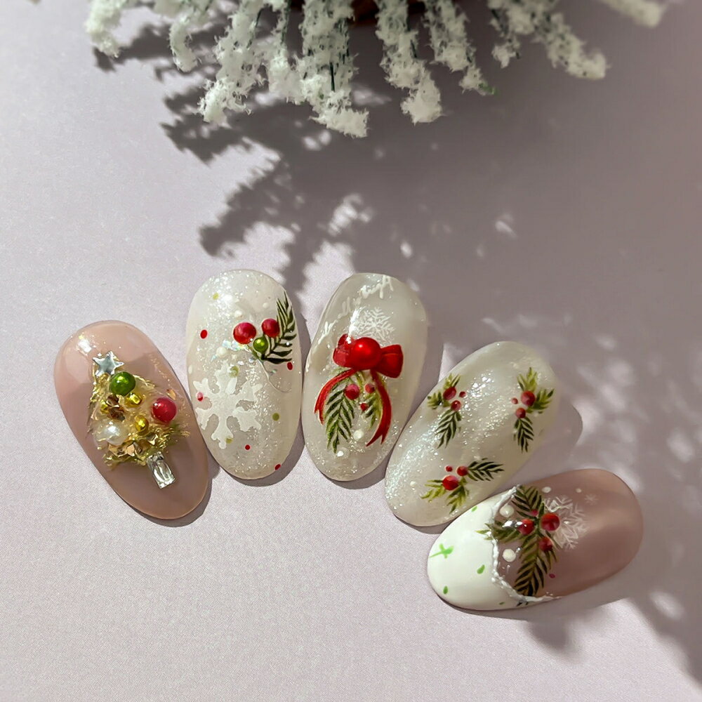 ラローナ［ LALONA ］3Dクリスマスネイルシール ( YT6917/3タイプ ) ジェルネイル/ネイル/ネイルアート..