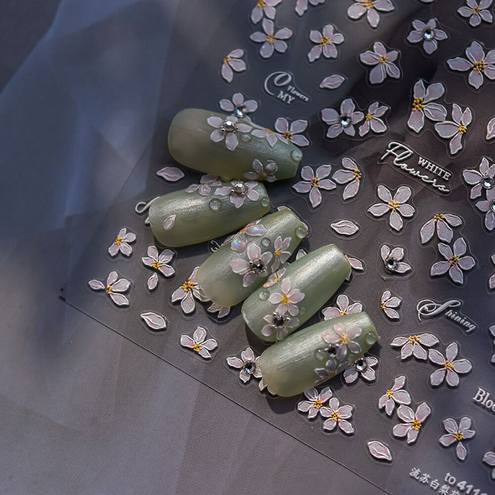 Rakuten - ラローナ［ LALONA ］3Dネイルシール ストーン付き 桜 ( to4111 ) ジェルネイル/韓国ネイル/簡単ネイルアート/セルフネイル/さくらアート