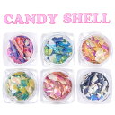 Only Sweet Nail [ オンリースイートネイル ] キャンディカラーシェル ( 全6種 ) ジェルネイル/ネイルアート/レジン/シェルフレーク/ハンドメイド/セルフ/デコパーツ