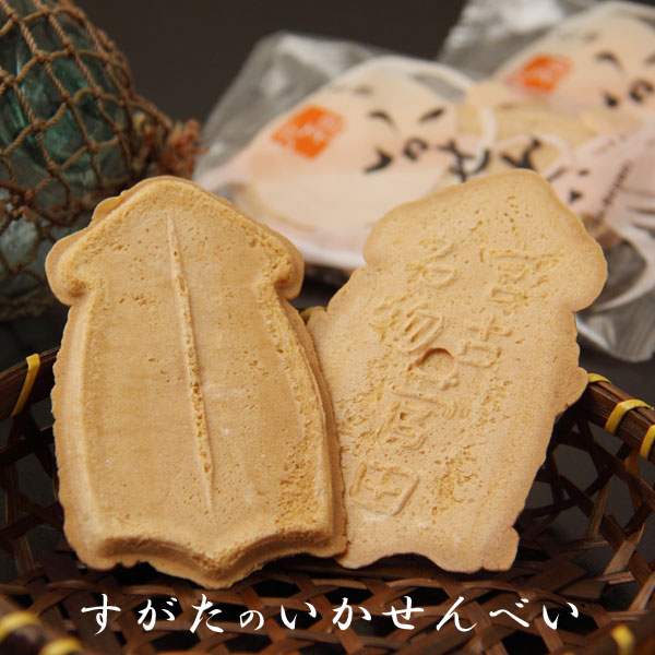 イカの風味を練り込んだ すがたの いかせんべい 10枚入り 5個セット