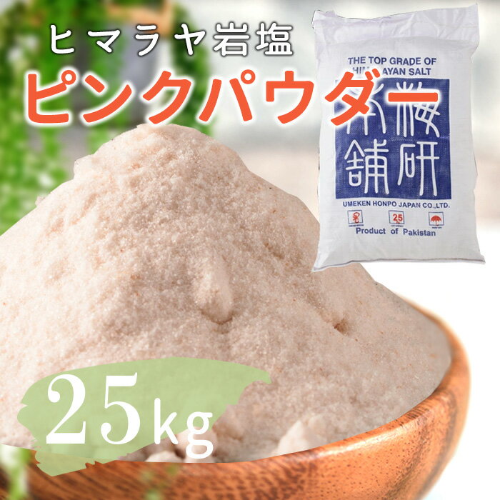 【送料無料】 ヒマラヤ岩塩 業務用 バスソルト 入浴剤 ピンク パウダー 25kg リラックス バスタイム ピンク岩塩 天然 自然派 ピーリン..