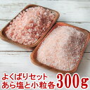 【送料無料】 ヒマラヤ岩塩 食用 ピンク よくばりセット 小粒300gとあら塩300gのセット HA ...