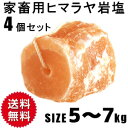 アニマルソルト 5-7kg 4個セット 家畜用 ヒマラヤ 岩塩 【特大】【お徳用サイズ】 ロープ付き