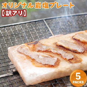 【訳アリ】ヒマラヤ岩塩プレート 約200×100×15mm前後（角型） 5枚 【焼肉・BBQ・刺身盛り・寿司皿】　キャンプグッズ