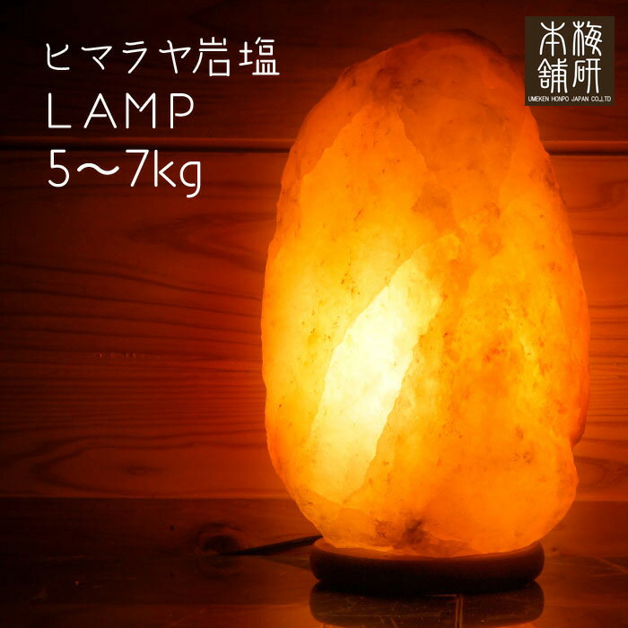 ホワイトデー プレゼント ギフト 岩塩ランプ！『ヒマラヤ岩塩ランプ』 [カラー：ピンク][大きさ：5～7kg]岩塩 ソルトランプ 照明 インテリア グッズ ピンク 間接 照明 送料無料 ライト ベッドサイド ギフト クリスマスのサムネイル