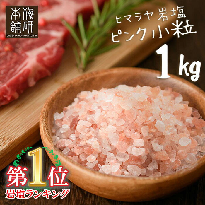  岩塩 ヒマラヤ岩塩 食用 ピンクソルト 小粒 1kg 約2-5mm  岩塩 ミル ピンク岩塩 調味料 HACCP管理 BRC認証 調味料 バーベキュー BBQ 肉 天然塩 無添加 しお 熱中症対策