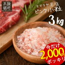 2300円→2000円 4/30(火) 9:59迄 ★岩塩 ヒマラヤ岩塩 食用 ピンクソルト 小粒 3kg 約2-5mm  岩塩 ミル ピンク岩塩 調味料 HACCP管理 BRC認証 ハラール認証 ピンク岩塩 調味料 バーベキュー BBQ 肉 海鮮 天然塩 無添加 しお 熱中症対策