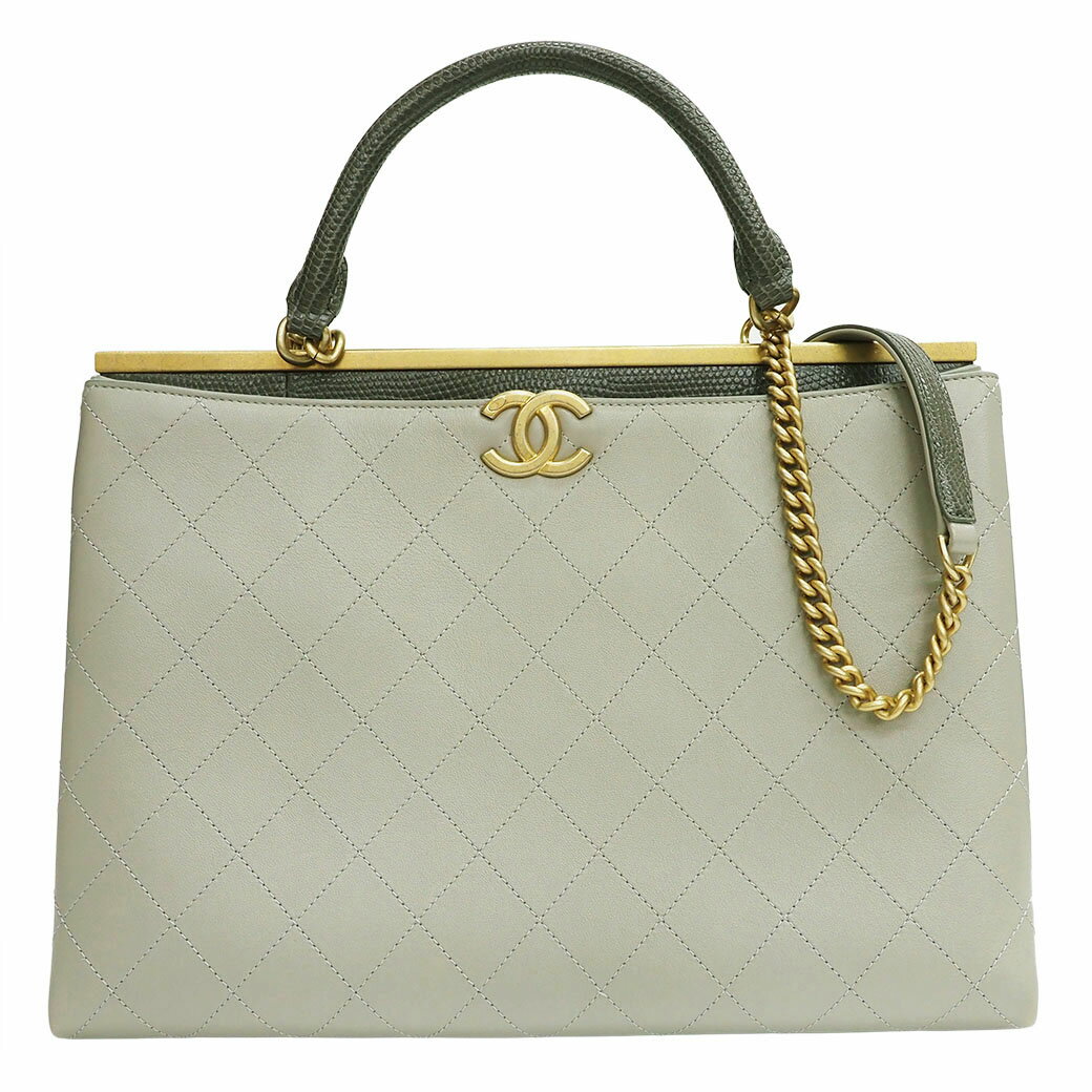 シャネル マトラッセ 2WAY トートバッグ リザード 31 RUE CAMBON ライトグレージュ レディース CHANEL【未使用品】【中古】