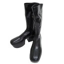 プラダ ナッパテック プラットフォーム ブーツ ブラック 1WP148 37.5(24.5cm) レディース PRADA 【未使用品】