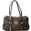 プラダ ラムレザー ギャザー ハンドバッグ ピンクグレー BR3971 レディース PRADA 【中古】(4)
