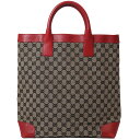 グッチ オールドグッチ GGキャンバス ハンドバッグ ベージュ|レッド 002・1121 レディース キャンバス|レザー トートバッグ GUCCI【中古】
