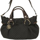 セリーヌ ピロー スモールバッグ 2WAY ハンド バッグ ブラウン レディース キャンバス|レザー クロコ型押し CELINE【中古】