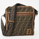 フェンディ ズッカ ショルダー バッグ ブラウン 7VA152 レディース キャンバス FF柄 FENDI【中古】