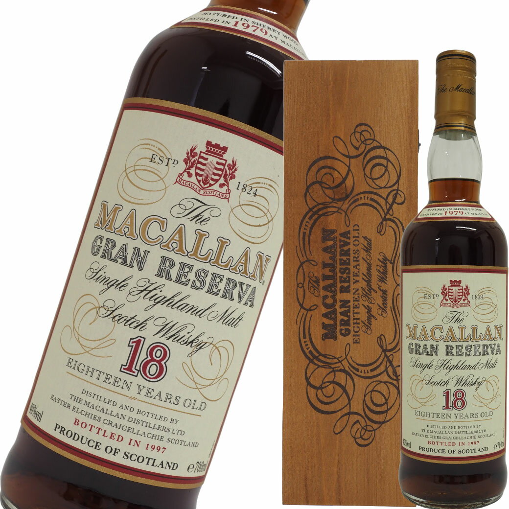 マッカラングランレゼルバ 18年 1997 700ml ウイスキー 箱付き オールド The MACALLAN【未開栓】【中古】【二次流通品】