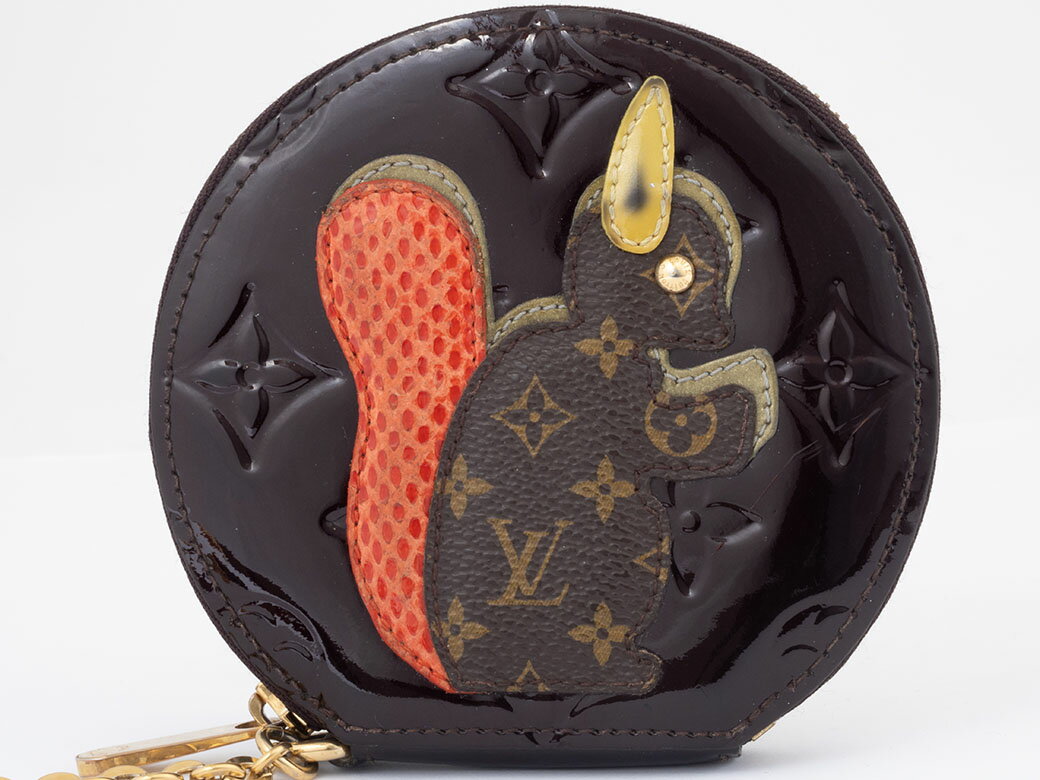 ルイヴィトン LOUIS VUITTON コインケース 小銭入れ モノグラム ヴェルニ ポルトモネ エクルイユ アマラント M91386