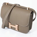 エルメス コンスタンス ミニ ショルダーバッグ エトゥープ ピンクゴールド金具 エプソン レディース 18cm HERMES【未使用品】【中古】