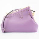 フェンディ ファースト スモール ショルダーバッグ 8BP129 レザー パープル ゴールド金具 レディース 小さめ 2WAY FENDI 【中古】(4)