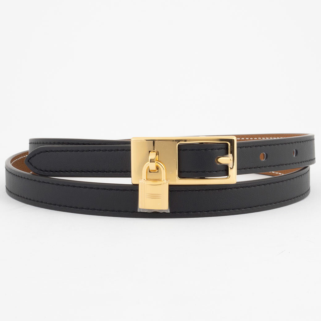 エルメス ベルト ラッキー15 リバーシブル ブラック|ゴールド イエローゴールド レディース 90cm レザー H081739CC HERMES【未使用品】【中古】