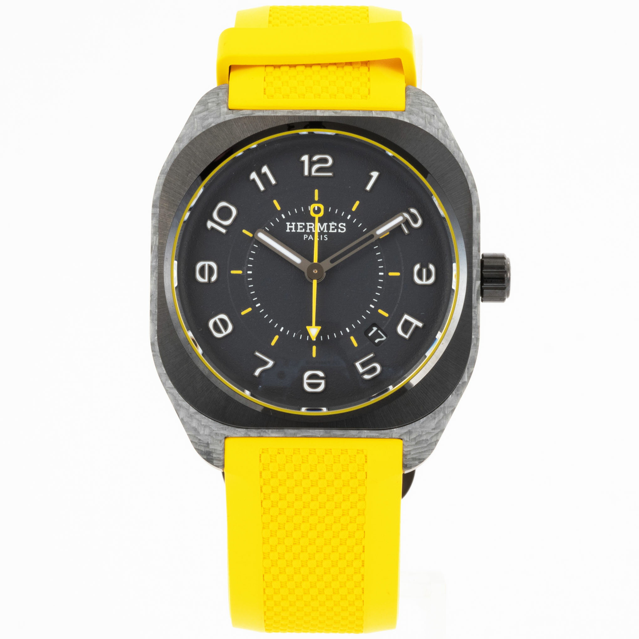 エルメス HERMES 腕時計 メンズ H08 自動巻き 42mm エイチ オー エイト イエロー ブラック SP1.746 クリスマス プレゼント ギフト