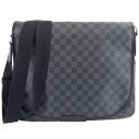 ルイヴィトン ダニエルGM ショルダーバッグ N58033 ダミエグラフィット ブラック メンズ A4収納可 LOUIS VUITTON 【中古】