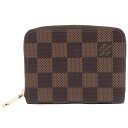 ルイヴィトン ジッピーコイン パース コインケース 小銭入れ N63070 ダミエ・エベヌ レディース LOUIS VUITTON【未使用品】【中古】