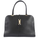 グッチ ジャッキー ハンドバッグ 002・1072 レザー ブラック メンズ ビジネスバッグ トートバッグ レディース A4収納可 GUCCI【中古】